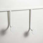 Cabideiro de Parede Lapa 4 Ganchos Aço Branco Éntona Decor