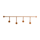 Cabideiro de Parede Lapa 4 Ganchos Aço Terra Cota Éntona Decor