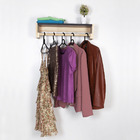 Cabideiro De Parede Lavanderia Closet E Loja Pinus E Preto