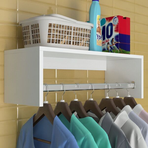 Cabideiro De Parede P/ Quarto Em Madeira