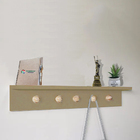 Cabideiro De Parede Pendurador Pinus Em Mdf - Natural