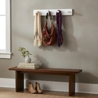 Cabideiro De Parede Porta Bolsas Mochila Toalhas Pinos Branco