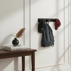 Cabideiro De Parede Porta Bolsas Mochila Toalhas Pinos Preto