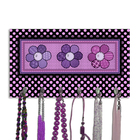 Cabideiro De Parede Porta Colar Chaves Cintos Toalhas Flores