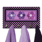 Cabideiro De Parede Porta Colar Chaves Cintos Toalhas Flores