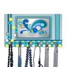 Cabideiro De Parede Porta Colar Chaves Cintos Toalhas Ondas D