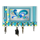 Cabideiro De Parede Porta Colar Chaves Cintos Toalhas Ondas D