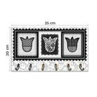 Cabideiro De Parede Porta Colar Chaves Cintos Toalhas Tulipa