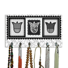 Cabideiro De Parede Porta Colar Chaves Cintos Toalhas Tulipa