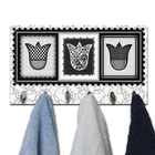 Cabideiro De Parede Porta Colar Chaves Cintos Toalhas Tulipa