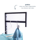 Cabideiro de Parede Suspenso Metal Preto Oikos