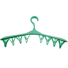 Cabideiro De Plástico Varal Cabide Com Gancho 8 Prendedores S