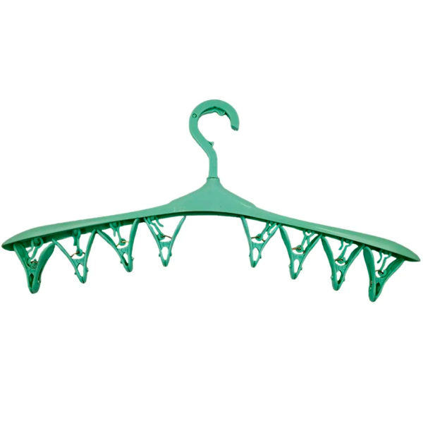 Cabideiro De Plástico Varal Cabide Com Gancho 8 Prendedores S