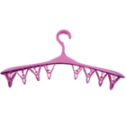 Cabideiro De Plástico Varal Cabide Com Gancho 8 Prendedores S