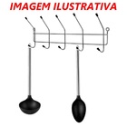 Cabideiro Duplo 5 Ganchos Para Suporte De Cozinha 19x45cm