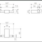 Cabideiro Duplo - Cabide  Cromado Com Cristal Swarovski  Quad