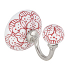 Cabideiro de Encaixe até 1kg Zamac Floral Vermelho 1 und Vênus Victrix