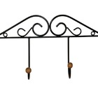 Cabideiro Ferro 4 Lugares Preto 60 Cm