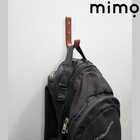 Cabideiro Gancho Jota De Parede Couro Sint. Branco Couro:areia