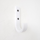 Cabideiro Gancho Jota De Parede Couro Sint. Couro:branco