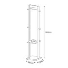 Cabideiro Grande Com Prateleira Az1019 Nogal/branco - Tecno M