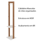 Cabideiro Grande Para Quarto Sala De Estar Az1019 Mdp Amendoa
