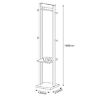 Cabideiro Grande Para Quarto Sala De Estar Az1019 Mdp Amendoa