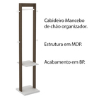 Cabideiro Grande Para Quarto Sala De Estar Az1019 Mdp Nogal/b