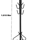 Cabideiro Mancebo Aço/ferro  Preto - Marroart