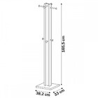 Cabideiro Mancebo Amendoa/branco Az1018 - Tecno Mobili