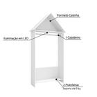 Cabideiro Multifuncional Casinha Milka - Branco