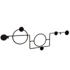 Cabideiro Multifuncional Slim Duplo Preto