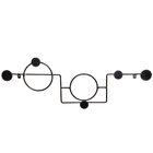 Cabideiro Multifuncional Slim Duplo Preto