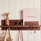 Cabideiro Organizador De Entrada Com Porta Chaves E Prateleir