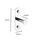 Cabideiro Para Banheiro Gancho Suporte Toalha Açoinox Polido