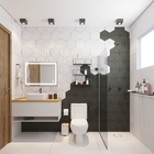 Cabideiro para Banheiro Preto Vivi Sensea