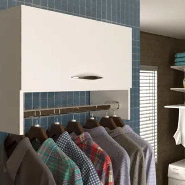 Cabideiro Para Lojas Closet Aéreo Com 1 Porta Organizador