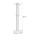 Cabideiro Para Quarto Sala De Estar Az1018 Mdp Nogal/branco G