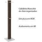 Cabideiro Para Quarto Sala De Estar Az1018 Mdp Nogal/branco G