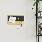 Cabideiro Parede 1 Gancho Madeira Marrom 13x21x2,5cm Design UP Living