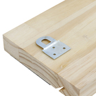 Cabideiro Parede 1 Gancho Madeira Marrom 13x21x2,5cm Design UP Living