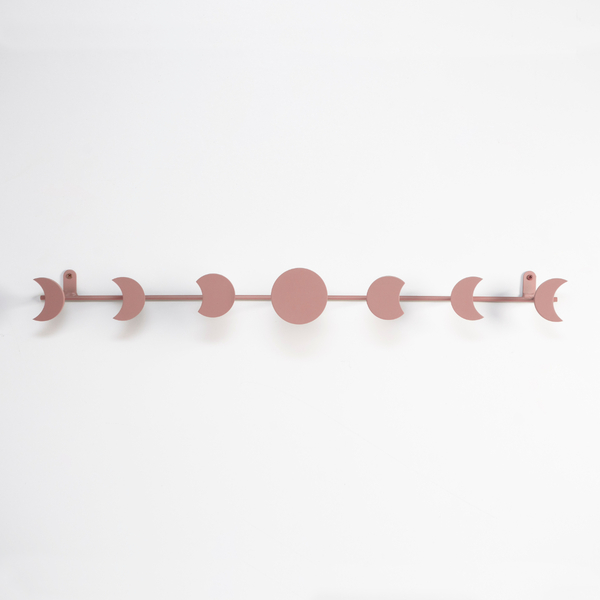 Cabideiro Parede Decorativo Mdf Conjunto Fases Lua Rosa