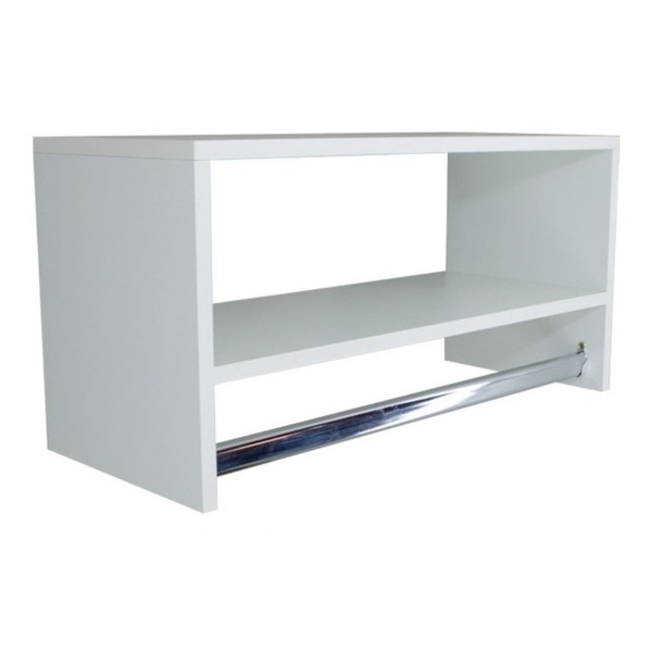 Cabideiro Parede Organizador Multiuso Branco 63x30x32cm - Deep