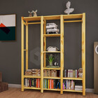 Cabideiro Pinus Estante Roupas Arara Duplo