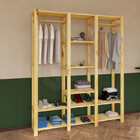 Cabideiro Pinus Montado Araras Roupas Quarto Duplo