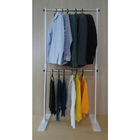 Cabideiro Piso Chão Arara Camiseiro Desmontável Duplo Branco