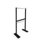 Cabideiro Piso Chão Arara Camiseiro Desmontável Duplo Preto L