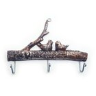 Cabideiro Porta Chaves Rústico Passarinhos - Resina Cor Cobre