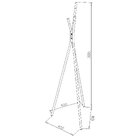 Cabideiro Proa Em Aço Resistente 170cm Preto Fosco