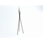 Cabideiro Proa Em Aço Resistente 170cm Preto Fosco